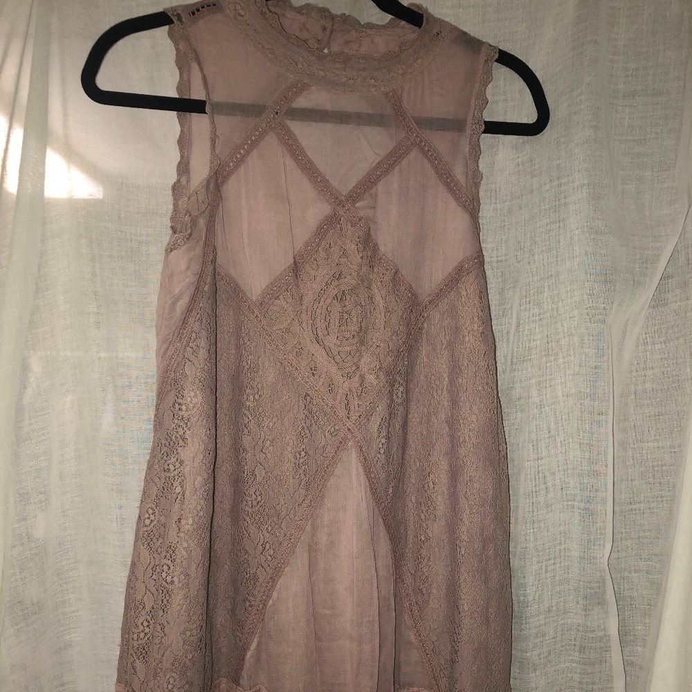 Free People One Angel Lace dress in "Elderberry"